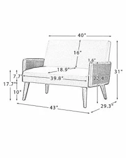 Home Design Arm Loveseat -Shop Style Sales 3050540607 RLLD 5