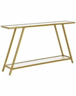 Abraham + Ivy Yair Brass Finish Console Table Home