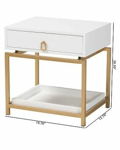 Baxton Studio Melosa Modern 1-Drawer End Table Home 9 Baxton Studio Melosa Modern 1-Drawer End Table Home -Shop Style Sales 3050554183 RLLD 4