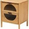 Baxton Studio Naresh Mid-Century Modern 2-Drawer End Table Home -Shop Style Sales 3050554187 RLLD 1