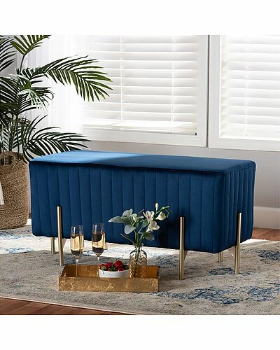 Baxton Studio Helaine Bench Ottoman Home 4 Baxton Studio Helaine Bench Ottoman Home - Image 2