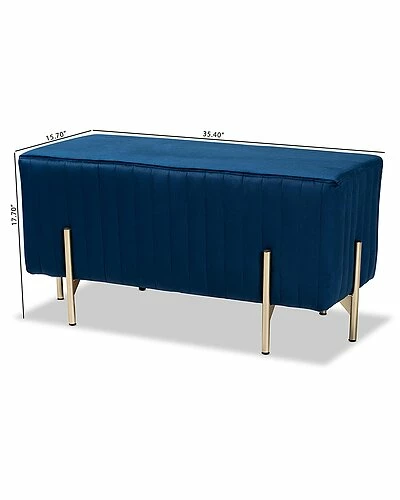 Baxton Studio Helaine Bench Ottoman Home 5 Baxton Studio Helaine Bench Ottoman Home - Image 3