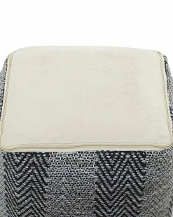 Peyton Lane Grey Polyester Bohemian Pouf Home -Shop Style Sales 3050557205 RLLD 3