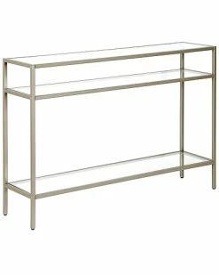 Abraham + Ivy Siviline Satin Nickel Console Table Home