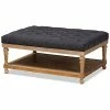 Baxton Studio Lindsey Modern & Rustic Upholstered & Greywashed Wood Cocktail Ottoman Home -Shop Style Sales 3050567442 RLLD 1
