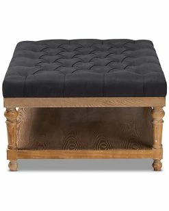 Baxton Studio Lindsey Modern & Rustic Upholstered & Greywashed Wood Cocktail Ottoman Home 10 Baxton Studio Lindsey Modern & Rustic Upholstered & Greywashed Wood Cocktail Ottoman Home -Shop Style Sales 3050567442 RLLD 4