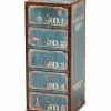 Baxton Studio Alba Vintage Rustic Blue Wood 5-Drawer Accent Storage Chest Home -Shop Style Sales 3050567444 RLLD 1