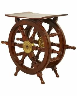 Peyton Lane Brown Nautical Accent Table Home