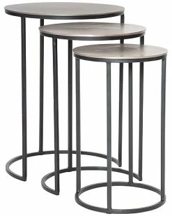 Uttermost Erik Metal Nesting Tables, S/3 Home