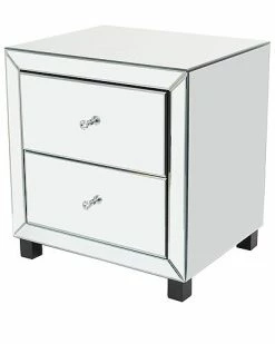 Peyton Lane Mirrored 2-Drawer Accent Table Home
