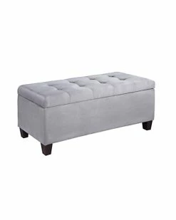 Linon Furniture Carmen Shoe Storage Ottoman Home