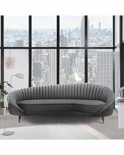 Armen Living Karisma Curved Velvet Sofa Home -Shop Style Sales 3050579936 RLLD 2