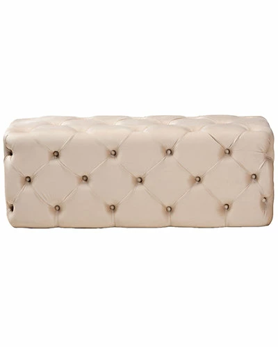 Baxton Studio Jasmine Button Tufted Bench Ottoman Home 4 Baxton Studio Jasmine Button Tufted Bench Ottoman Home - Image 2