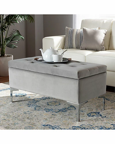 Baxton Studio Mabel Storage Ottoman Home 3 Baxton Studio Mabel Storage Ottoman Home