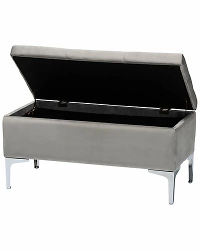 Baxton Studio Mabel Storage Ottoman Home 4 Baxton Studio Mabel Storage Ottoman Home - Image 2