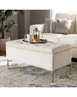 Baxton Studio Mabel Storage Ottoman Home -Shop Style Sales 3050580569 RLLD 5