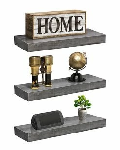 Sorbus 3 Tier Wall Mount Floating Shelves Home