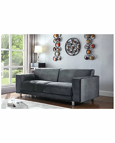 Chic Home Amarillo Grey Velvet Sofa 3 Chic Home Amarillo Grey Velvet Sofa