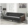 Chic Home Lark Grey Velvet Sofa