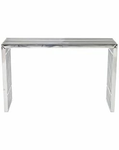 Modway Gridiron Stainless Steel Console Table Home