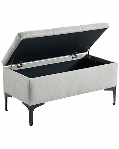 Worldwide Home Furnishings !nspire Tufted Storage Bench 4 Worldwide Home Furnishings !nspire Tufted Storage Bench - Image 2
