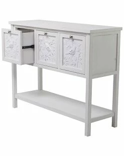 Peyton Lane Farmhouse White Wood Console Table Home -Shop Style Sales 3050613078 RLLD 7