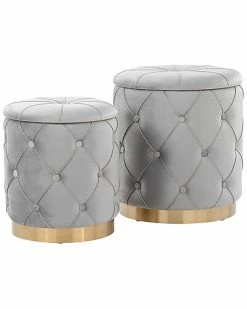 Lumisource Marche Nesting Ottoman Set Home