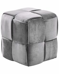 Armen Living Joy Contemporary Short Ottoman Home