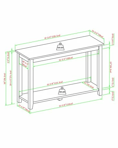 Hewson Coastal Simple Couch Storage Table Home 5 Hewson Coastal Simple Couch Storage Table Home - Image 3