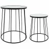 Sagebrook Home T Of 2 Metal 2024in End Tables W/ Mirror Top -Shop Style Sales 3050645408 RLLD 1