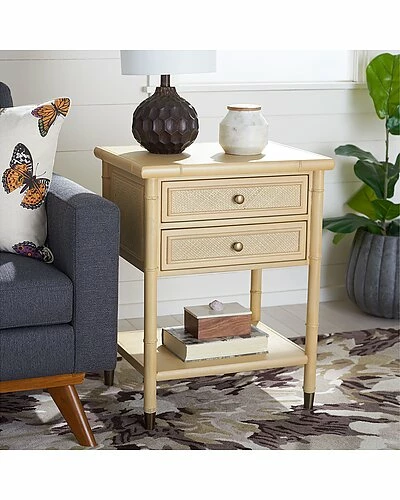 Safavieh Ahab 2 Drawer 1 Shelf Accent Table Home 4 Safavieh Ahab 2 Drawer 1 Shelf Accent Table Home - Image 2