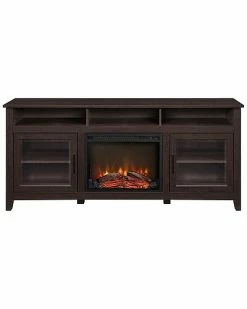Hewson Modern Rustic Tall Fireplace TV Stand For TVs Up To 80in Home