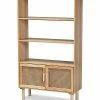 Baxton Studio Faulkner Rattan 2-Door Bookcase Home