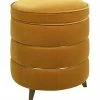 Jennifer Taylor Home Midas Round Accent Storage Ottoman