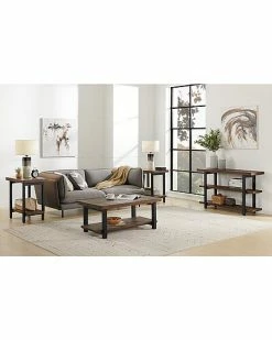 Alaterre Pomona 48in Metal And Wood Media/Console Table Home -Shop Style Sales 3050687130 RLLD 9