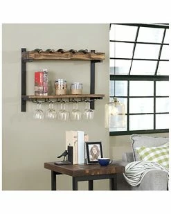 Alaterre Pomona Wall Shelving With Wine Storage Home 7 Alaterre Pomona Wall Shelving With Wine Storage Home -Shop Style Sales 3050687151 RLLD 3