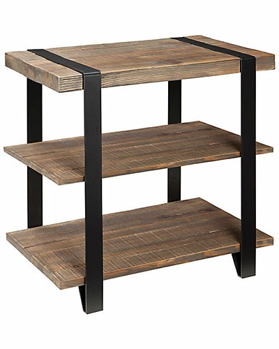 Alaterre Modesto Metal Strap And Reclaimed Wood End Table With Shelf Home 3 Alaterre Modesto Metal Strap And Reclaimed Wood End Table With Shelf Home