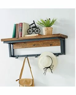 Alaterre Claremont 40in Rustic Wood Coat Hook With Shelf Home -Shop Style Sales 3050687191 RLLD 3