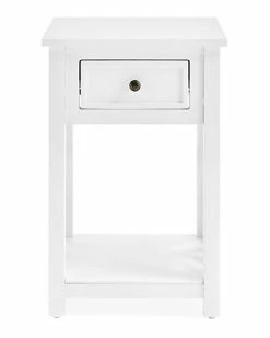 Alaterre Coventry Wood End Table With Drawer And Shelf Home
