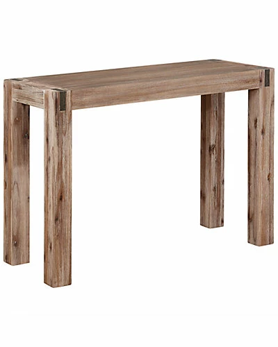Alaterre Woodstock Acacia Wood With Metal Inset Media Console Table Home 4 Alaterre Woodstock Acacia Wood With Metal Inset Media Console Table Home - Image 2