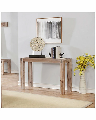 Alaterre Woodstock Acacia Wood With Metal Inset Media Console Table Home 5 Alaterre Woodstock Acacia Wood With Metal Inset Media Console Table Home - Image 3
