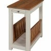 Alaterre Savannah Chairside Magazine End Table With Pull-out Shelf Home