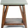 Alaterre Brookside 22inW Wood With Cement-Coating End Table Home -Shop Style Sales 3050687343 RLLD 1