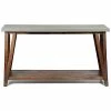 Alaterre Brookside 52inW Wood With Concrete-Coating Console/Media Table Home