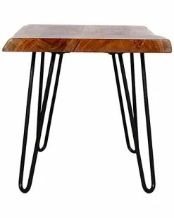 Alaterre Hairpin Natural Live Edge End Table Home
