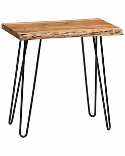 Alternative view of Alaterre Hairpin Natural Live Edge End Table Home