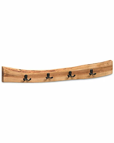 Alaterre Hairpin Natural Live Edge 36in Bench With Coat Hook Set Home 4 Alaterre Hairpin Natural Live Edge 36in Bench With Coat Hook Set Home - Image 2