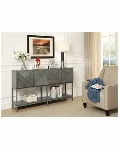 Alternative view of Coast To Coast 4-Drawer Magnet Burnished Grey Media Console Home