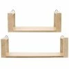 Sagebrook Home T Of 2 Wood Wall Shelves