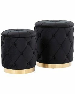 Lumisource Marche Nesting Ottoman Set Home